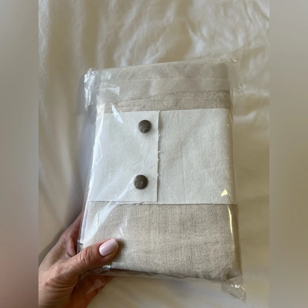 Crate And Barrel | Natural Beige Bianca | Euro Pillow Sham | Linen Blend NIP
